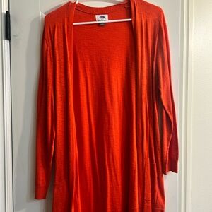 Old Navy Bright Red Open Cardigan